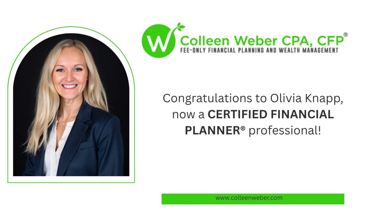 Olivia Knapp Earns Her CFP® Certification